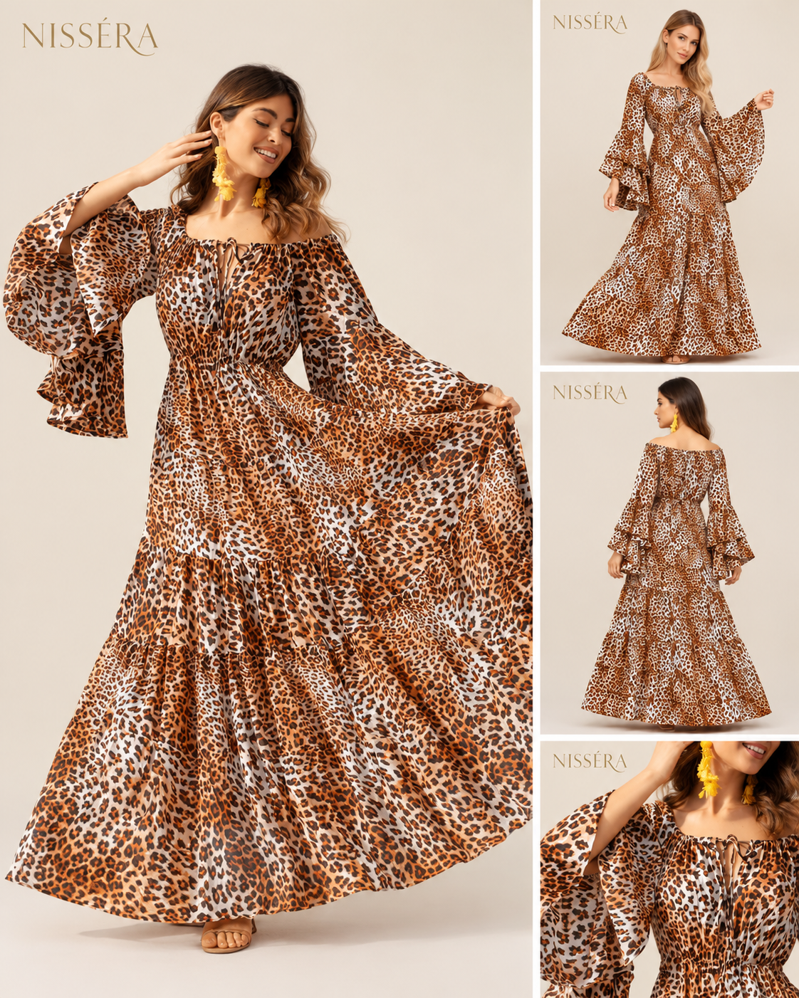 NISSÉRA Leopard Maxi Dress Lookbook NISSÉRA - Tuta Corta