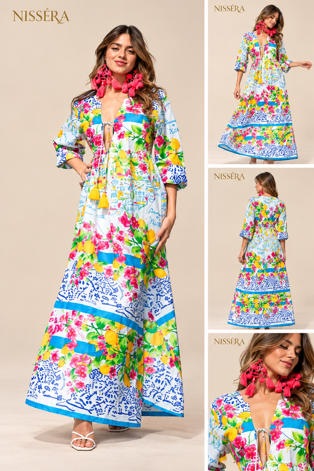 NISSÉRA Floral Resort Dress Collection Nissera - Kaftano
